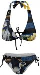 Bikini Girlfriend Sexy Flag Farm Sunflower Tops Bottoms Bathing Suit Sea Adjustable Strap Halter Triangle Tie