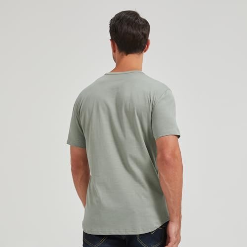 Men's Curved Hem 100% Slub Cotton T-Shirt Premium Casual Stylish Soft Tee